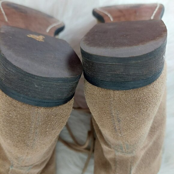 Sam Edelman Mackay Womens Size 6 Ankle Boots Brown Nubuck Side Zip Combat Style - Picture 11 of 11